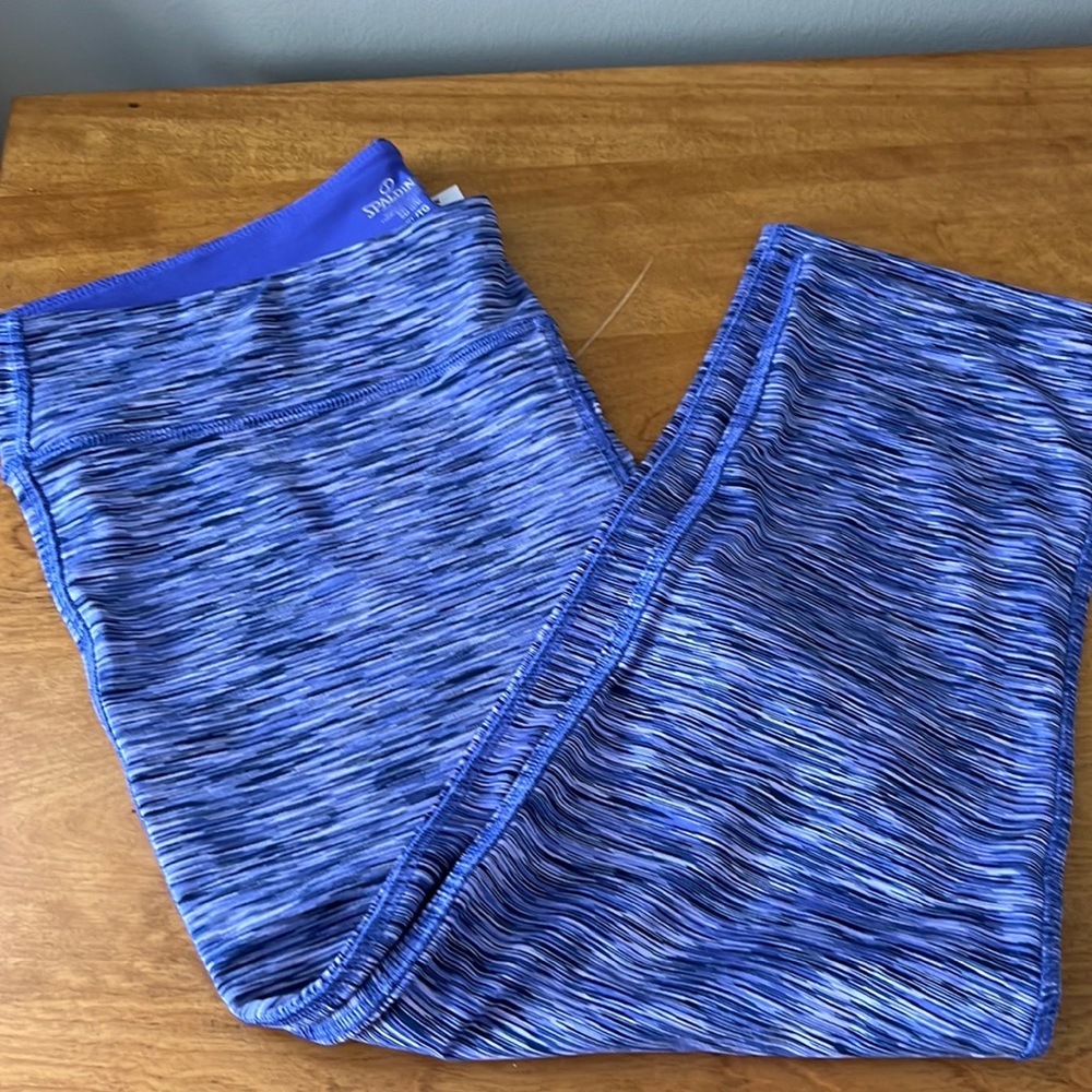 Purple Spaulding crop active leggings
